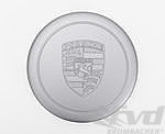 Wheel Cap with Emblem - Matte Silver with Embossed Crest