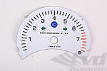 Gauge Face  White  "Gemballa" 986 2.5L (Tach Only)