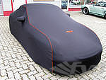 Brombacher Exclusive Cover 996/997 sans aileron noire, coutures oranges, logo FVD+sac de rangt.