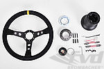 Steering Wheel Kit - GT2 - Black Suede / Black Stitching - For Models With an AB - ø 350mm