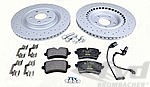 Macan Brake service kit Sport - REAR (17" - with drilled discs, silver,red,black caliper )