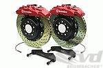 Sport Brake System - FRONT - BREMBO GT - 8 Piston - Drilled - 380 x 34 mm (15") - red caliper