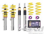 KW Coilover Suspension Kit Variant 3 Inox incl cancellation kit for electr. dampers - 95B Macan PASM