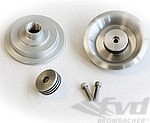 Cover Plate inner door lock - Set incl. Knob - Aluminium Silver - Smooth - 911 74-83