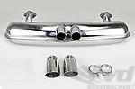 Muffler 911 3.2 L - Sport - GT3 Style - Stainless Steel - 2 in x 2 out - Ø 90 mm (3.5") Tips