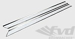 Door Sill Set 911 F / 912 / 911 G / 964 / 993 - Rennline - Stainless Steel - Silver - Without Logo