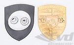 Hood Crest I Kit - Genuine Porsche - Gold - Gold Script