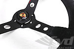 GT2 Steering Wheel Kit - Black Suede - Yellow Indicator - ø 350 mm - For Models Without AB