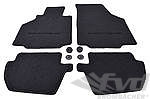 Genuine Floor Mat Set 996 Coupe / Cabrio - Black - With Logo - Left Hand Drive