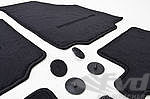 Genuine Floor Mat Set 996 Coupe / Cabrio - Black - With Logo - Left Hand Drive