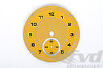 Analog Clock Instrument Face Macan - Speed Yellow - Diamond Pattern