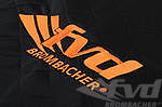 Brombacher Exclusiv Cover 996/997 ohne Heckspoiler Schwarz, Naht orange mit  FVD-Logo und Tasche