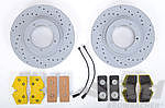 Brake service kit front SPORT( drilled discs + PAGID yellow) 944 Turbo S (88-89)