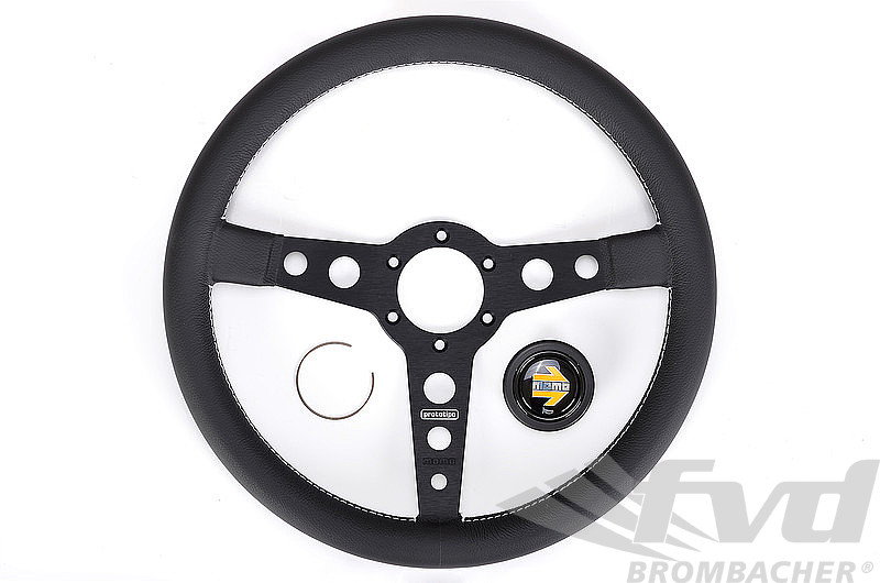 MOMO Steering Wheel - Prototipo - Black Leather - 6 x 70 mm Bolt Pattern