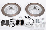 Brake service kit 95B.1 Macan - REAR (17" - with discs, silver,red,black caliper )