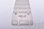 Dead Pedal 987 / 997 / Panamera - Aluminum - Flat Top Cleat - With FVD Logo - TÜV Approved