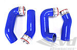 Kit durites de surpression renforcées entre turbo/échangeur 997 turbo/GT2 en bleu