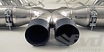 Exhaust System 997.1 GT3/GT3RS with Valves, cat-bypass, 2 x 90mm (stock size) black tips