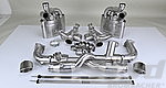 Valved Exhaust System 993 Turbo / GT2 - STREET - 200 Cell Catalytics - With Heat