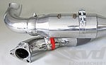 End Muffler "M&M" RACE 996 3,6L  with 100 cell sport catalytics for OEM Headers