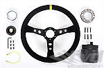 Steering Wheel Kit - GT2 - Black Suede / Black Stitching - For Models Without an AB - ø 350mm