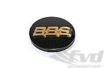 Center Cap - BBS - Black / Gold Logo - 3D Appearance - 70.6 mm OD