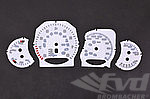 FVD Brombacher Instrument Face Set 958.2 Cayenne GTS - white - Tiptronic - MPH - with Logo