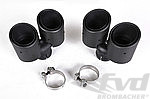 Double Sport Tailpipes Stainless Steel - Varnished Carbon - 997.1 / 997.2  3,8L Ø 2x89mm