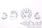 Gauge Faces Panamera 970.2 GTS PDK - Black / Grey Tach - MPH - Fahrenheit - with Logo Backlit
