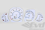 Gauge Faces Panamera 970.2 GTS PDK - White - MPH - Fahrenheit - with Logo Backlit