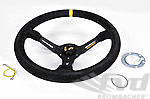 MOMO Steering Wheel - Mod 08 - Suede Black - 350 mm - 6 x 70 mm Bolt Pattern