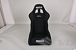 Sparco EVO L QRT Competition Seat - Black Bolsters + Inserts - QRT Fiberglass Seat - FIA Approved