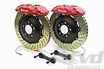 Sport Brake System - FRONT - BREMBO GT - 4 Piston - Drilled - 355 x 32 mm - Caliper Red