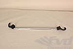 Front Strut Brace 991 - Aluminum - Black Mounting Brackets + Silver Bar
