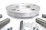 Wheel Spacer - 18 mm - Hub Centric - Anodized with Bolts - Silver - Sold Individually