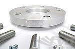 Wheel Spacer - 18 mm - Hub Centric - Anodized with Bolts - Silver - Sold Individually