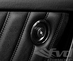 Jeu enjoliveurs verrouillage intérieur de porte inclus bouton à tourner - alu noir  - 911/964/928