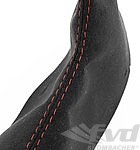 Habillage levier de vitesses - ancantara noir - coutures rouges - 996/986 Boxster 96-99