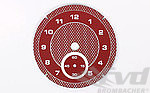 Analog Clock Instrument Face Macan - Garnet Red - Diamond Pattern