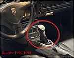 Shift Boot Alcantara Black - Black Stitching - 996 / 986 Boxster 96-99