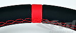 GT Steering Wheel Kit - Black Suede - Red Indicator + Red Stiching - ø 350 mm - For Models With AB