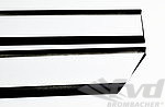 Door Sill Set 911 F / 912 / 911 G / 964 / 993 - Rennline - Stainless Steel - Black - Without Logo