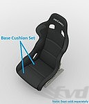 Recaro Base Cushion Set - Profi SPG / Profi SPA - Black Perlon Velour