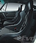 Recaro Pole Position Classic ABE - Black Leather Bolsters + Pepita Inserts - GFRP - Wider XL Size