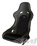 Recaro Pole Position Classic ABE - Black Leather Bolsters + Black Classic Corduroy - GFRP - Wider XL