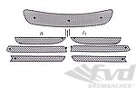 Grillgittersatz 991.1 C2 mit Parksensoren - Komplett - Schwarz