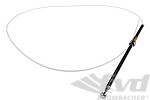 Antenna rod for automatic antenna, 900mm Toothed Cord Chrome Tip