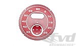 Sport Chrono Instrument Face - Carmine Red (RAL Color Code 3002) - Diamond Pattern