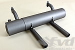 Exhaust muffler Painted stainless steel with two tail pipes 356 A/B/C 1,6L