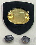 Haubenemblemsatz Wappen II (67x51mm) "Schriftzug Schwarz" (Original)